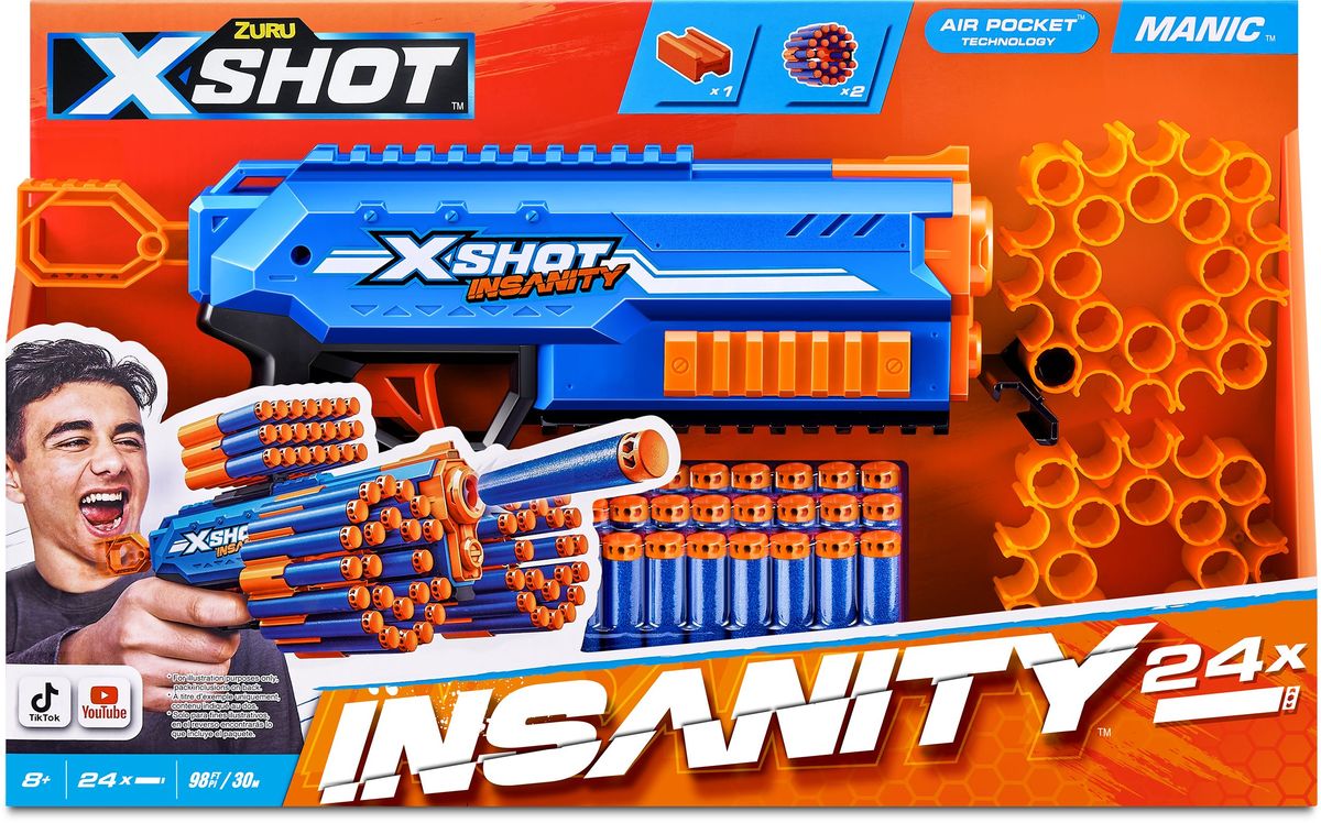 'Zuru - X-Shot - Insanity Blaster Manic Mit Darts' Kaufen - Spielwaren