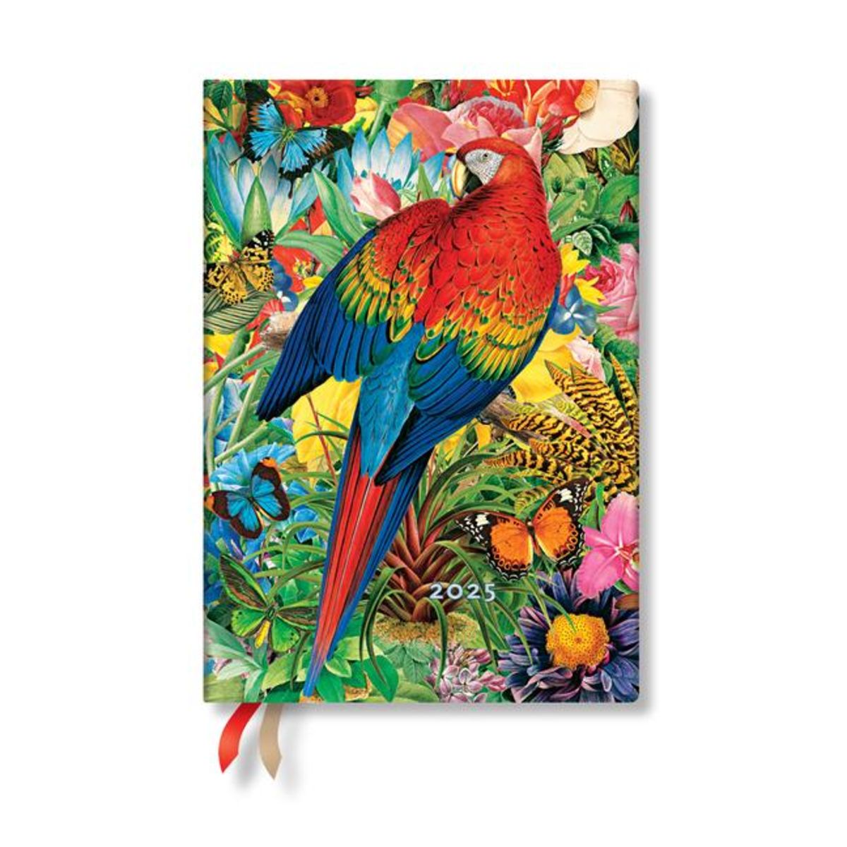 'Paperblanks 2025 Weekly Planner Tropical Garden Nature Montages 12-Month MIDI Horizontal 