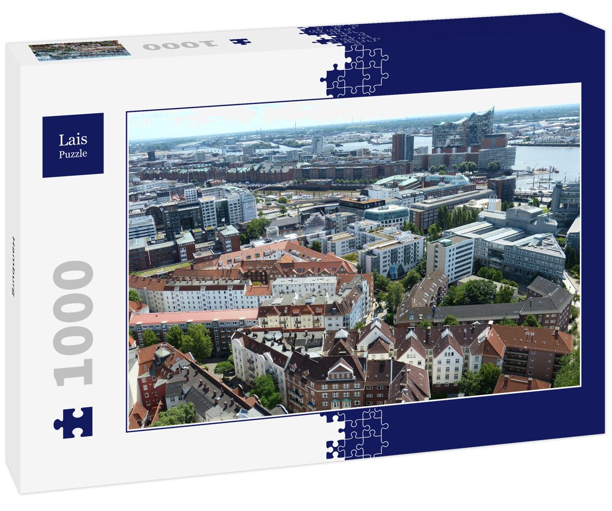 Lais Puzzle Amburgo Landungsbrücken Bianco Nero 1000 Pezzi