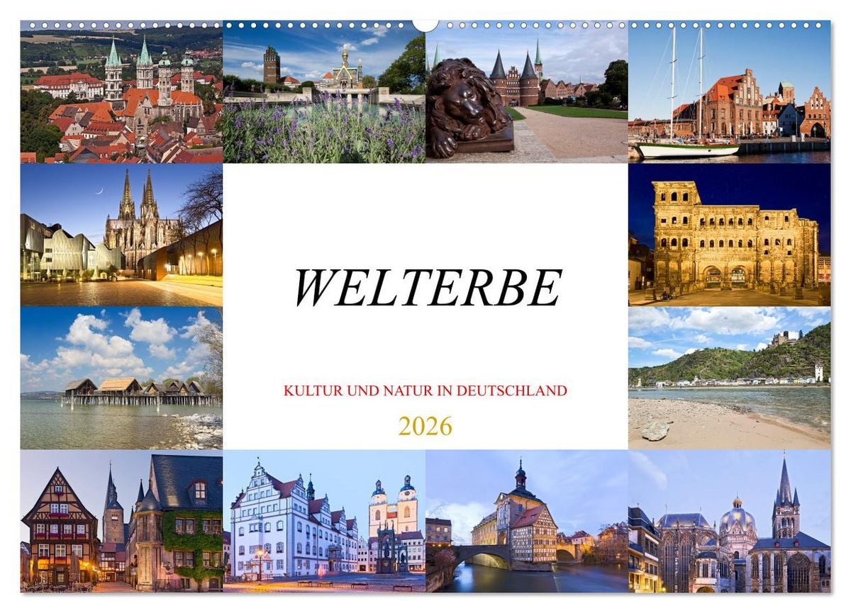 Welterbe - Kultur und Natur in Deutschland (Wandkalender 2026 DIN A2 quer),  CALVENDO Monatskalender" kaufen