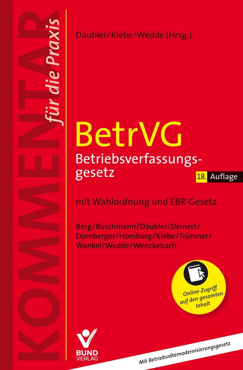 'BetrVG - Betriebsverfassungsgesetz' Von '' - Buch - '978-3-7663-7163-8'