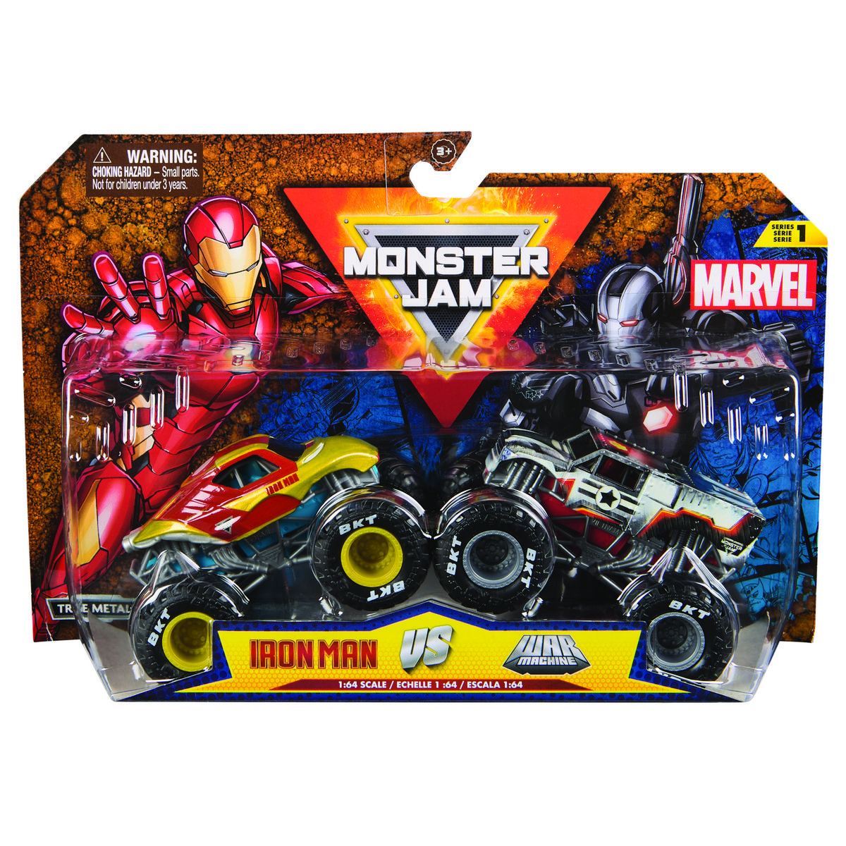 MONSTER JAMモンスター ジャムMARVEL HEROES TRUCKS Monster Jam - Zweier-Pack Original Monster Trucks im Marvel