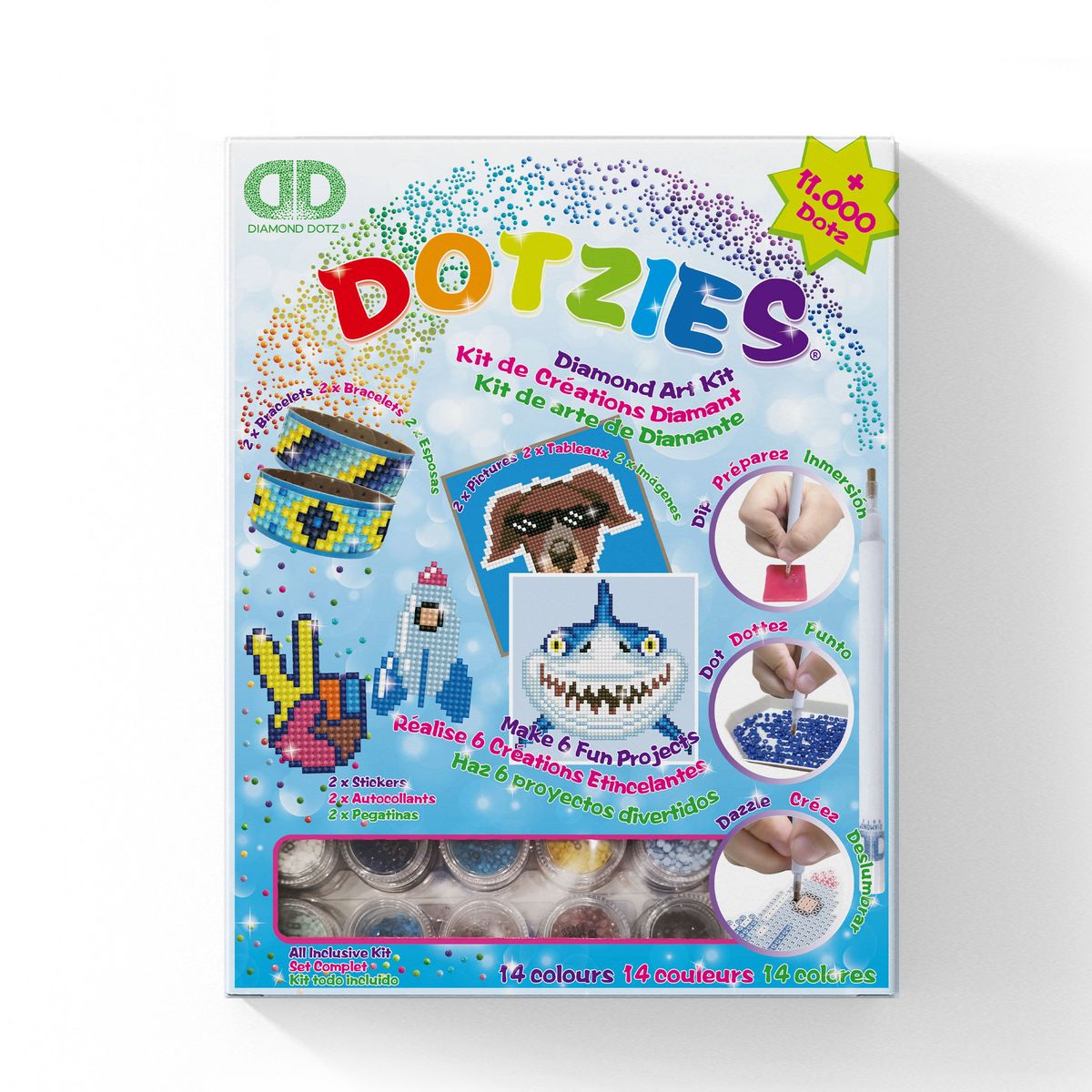 Diamond Dotz Freestyle Trays 8er Set – Schälchen Für Diamond Painting, Aus Kunststoff
