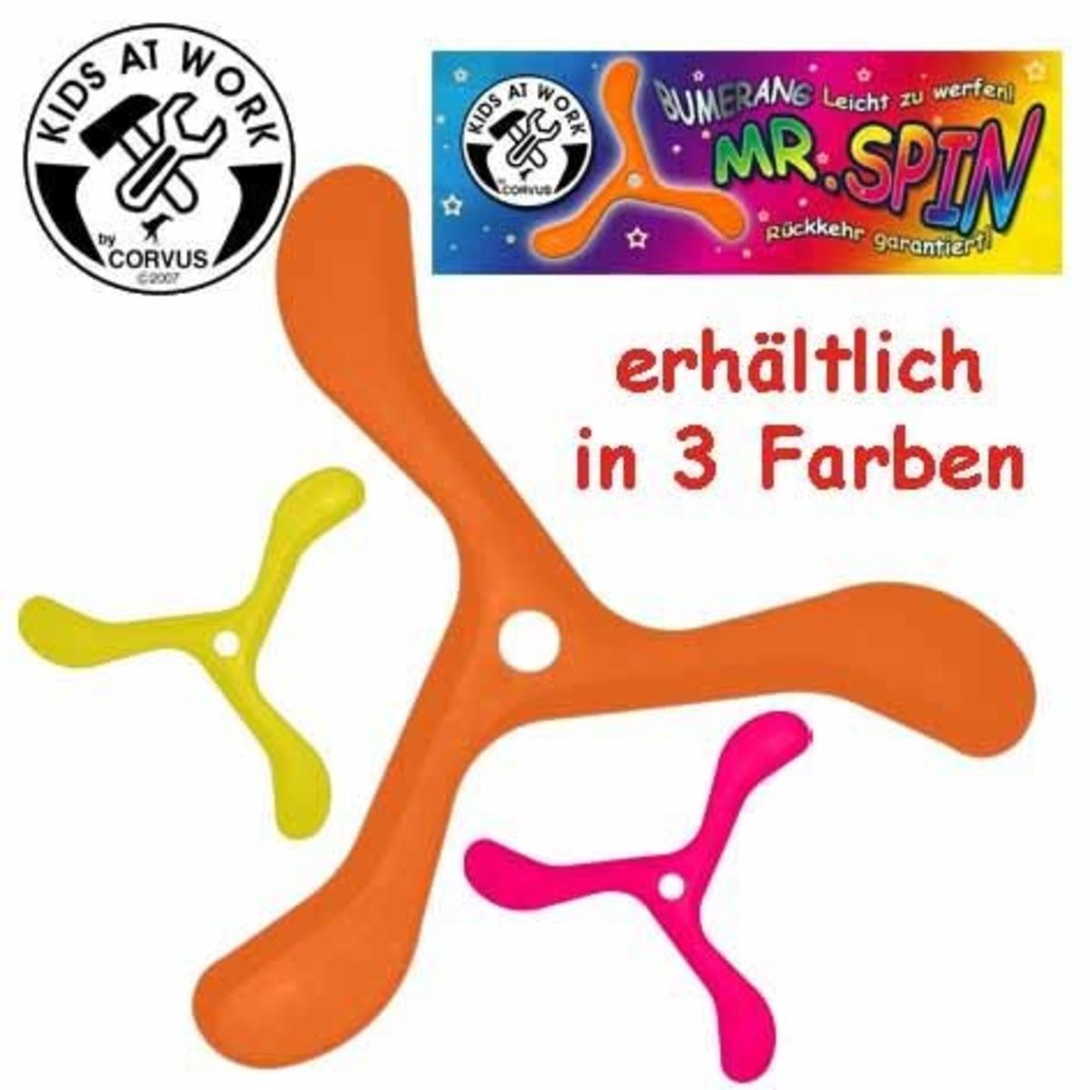 Boomerang Mr. Spin - Jouet Extérieur Multicolore Fabriqué En Allemagne