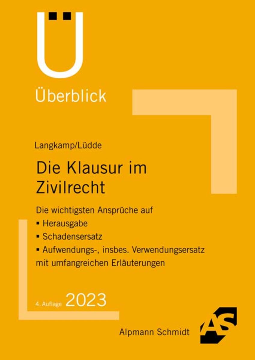 'Die Klausur Im Zivilrecht' Von 'Tobias Langkamp' - Buch - '978-3-86752 ...