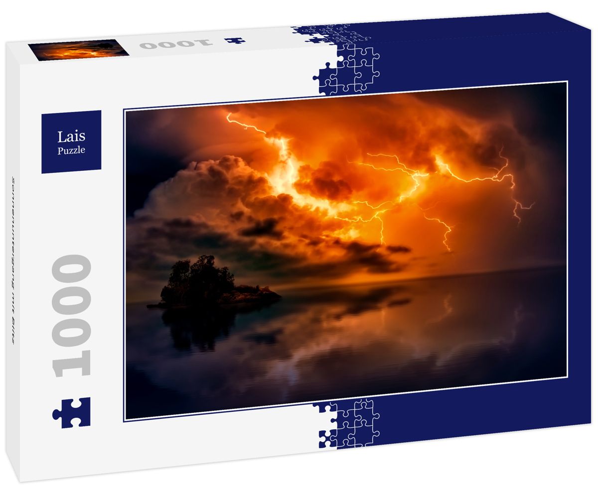 Lais Puzzle „Flugzeug Im Sonnenuntergang“ – 1000 Teile Für Puzzle-Fans