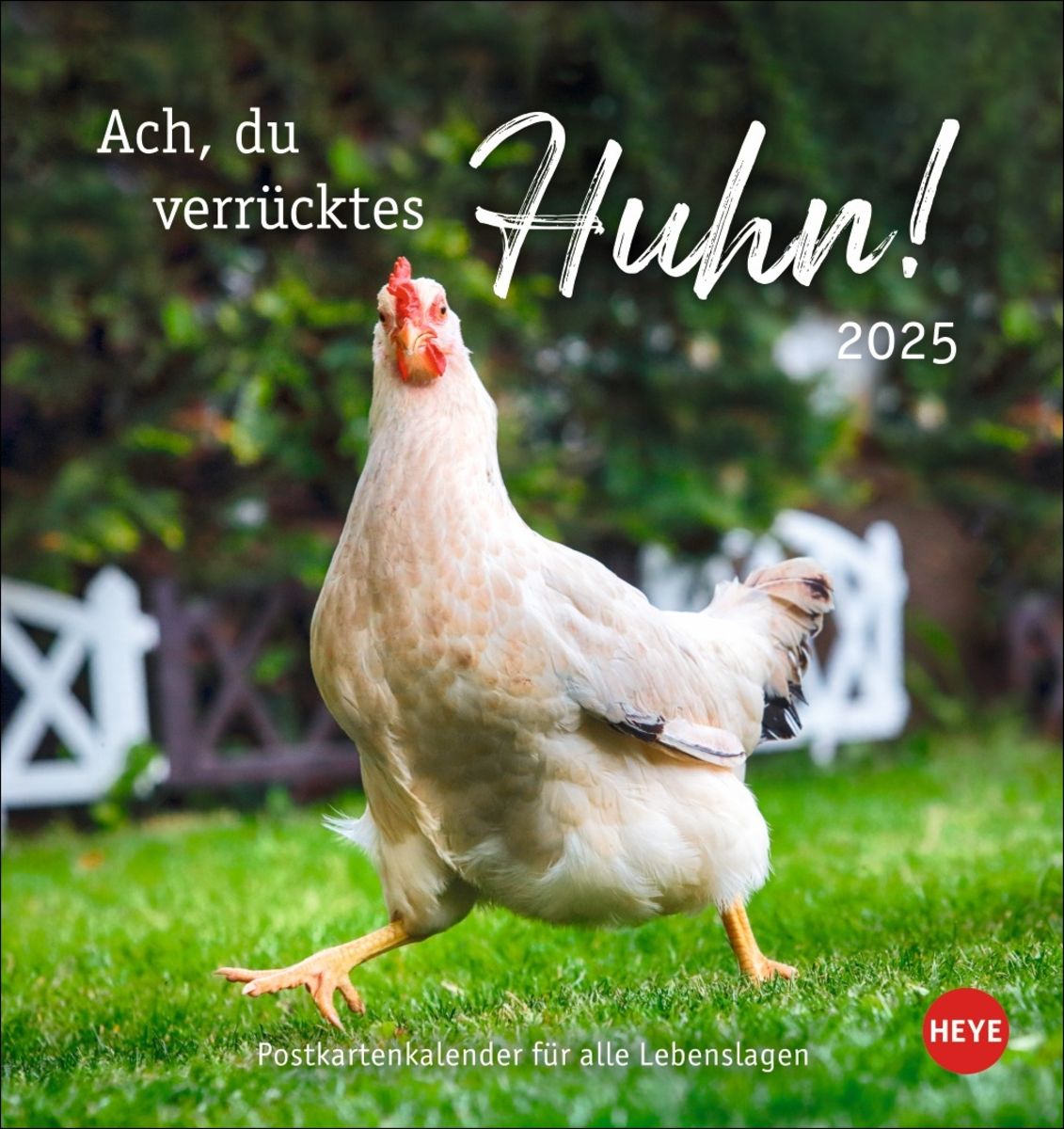 Hühner Postkartenkalender 2025 Ach, du verrücktes Huhn! Athesia