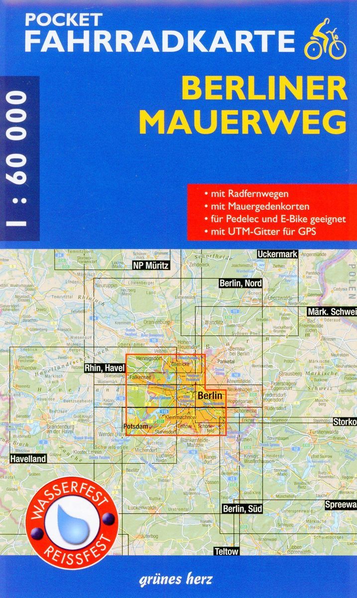 Pocket-Fahrradkarte Berliner Mauerweg 1:60 000 - Buch | Thalia