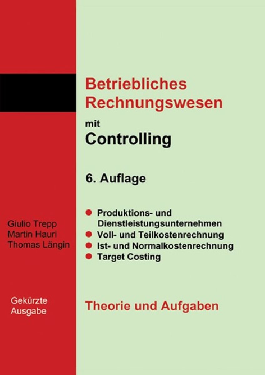 'Betriebliches Rechnungswesen Mit Controlling. Theorie Und Aufgaben ...