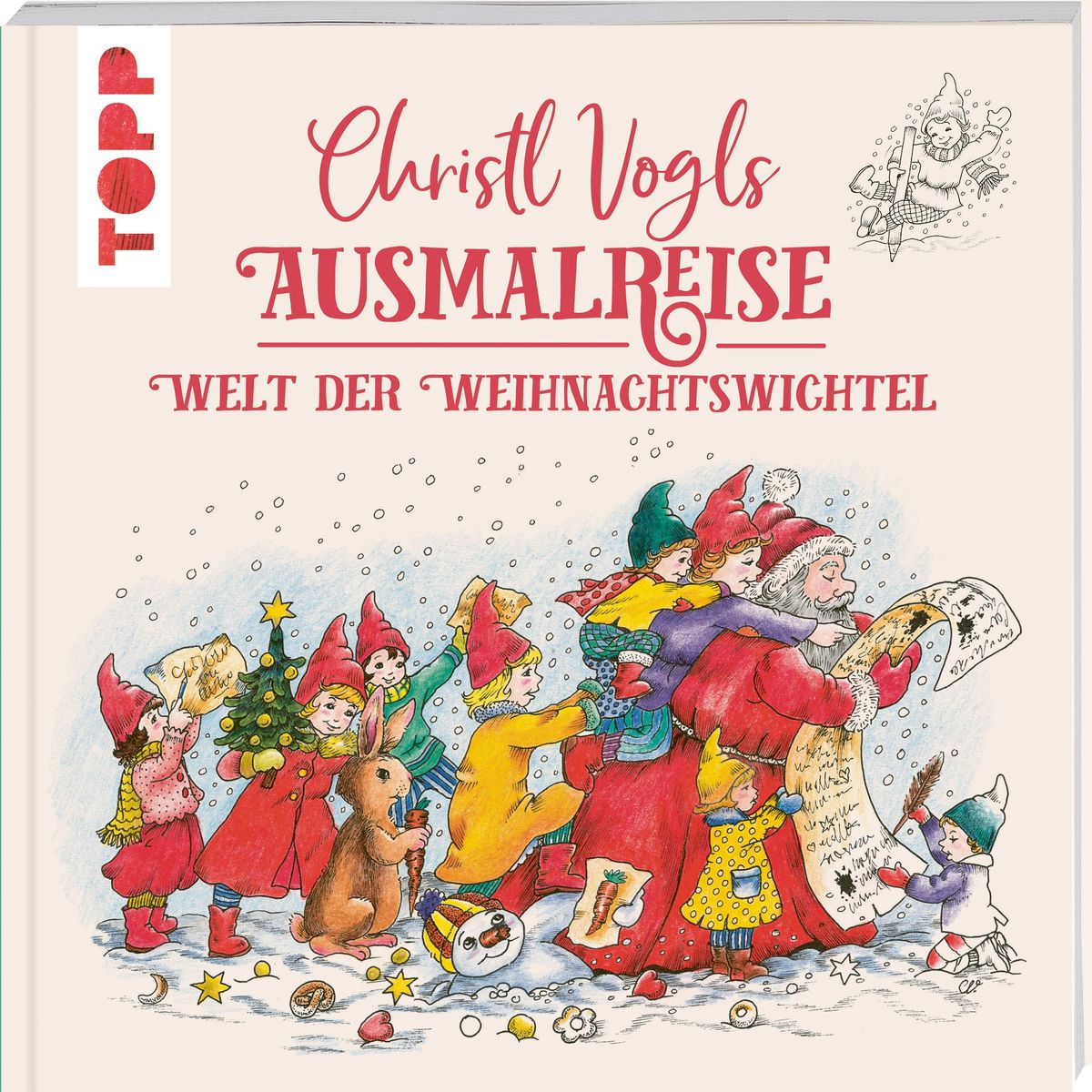 Christl Vogls Ausmalreise - Welt der Weihnachtswichtel von Christl Vogl - Buch  Thalia