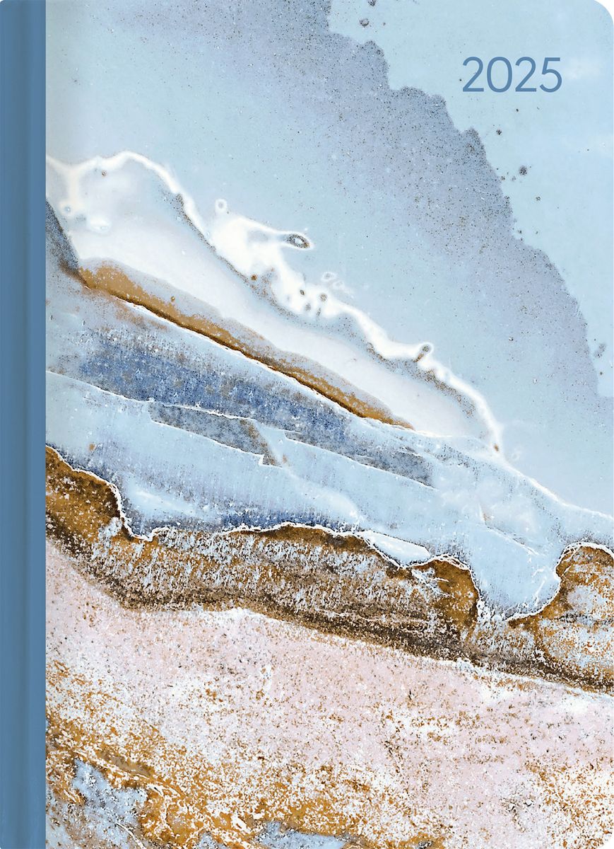 'Daily Journal Style Blue Marble 2025 TaschenKalender A6 Elefant