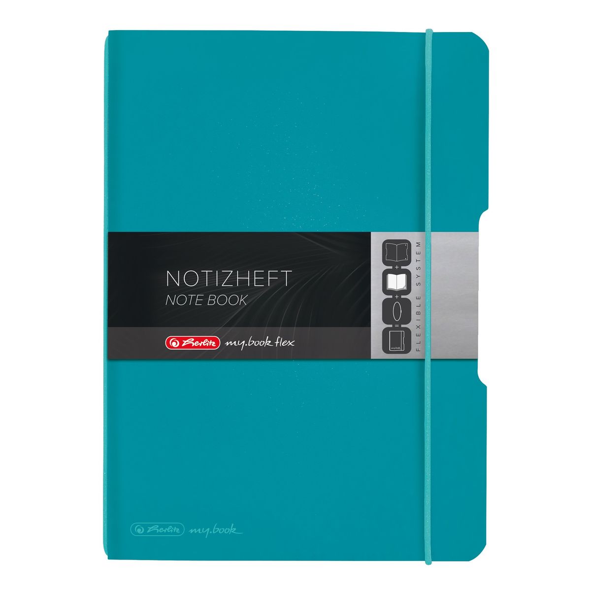 herlitz 50033768 Notebook Flex A5 40 Sheets Dotted Leather Look Anthracite 1 Piece