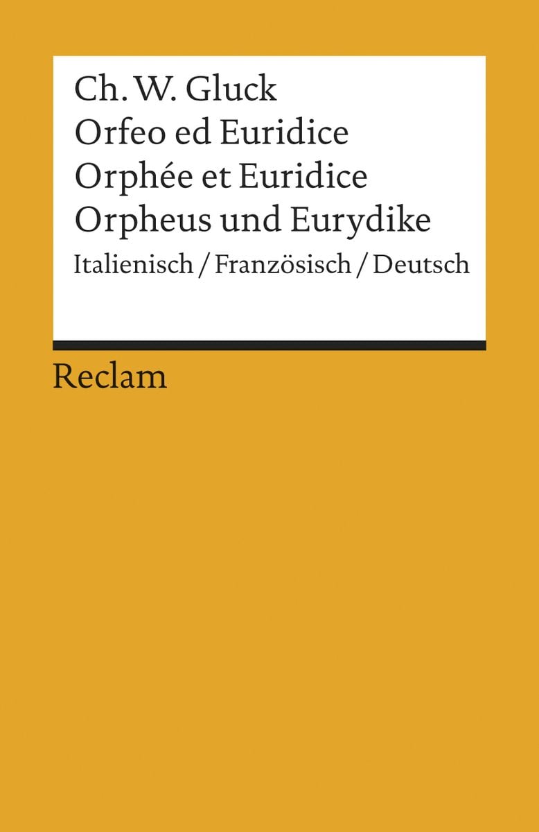 Orfeo Orphée Orpheus von Christoph Willibald Gluck Buch 978 3