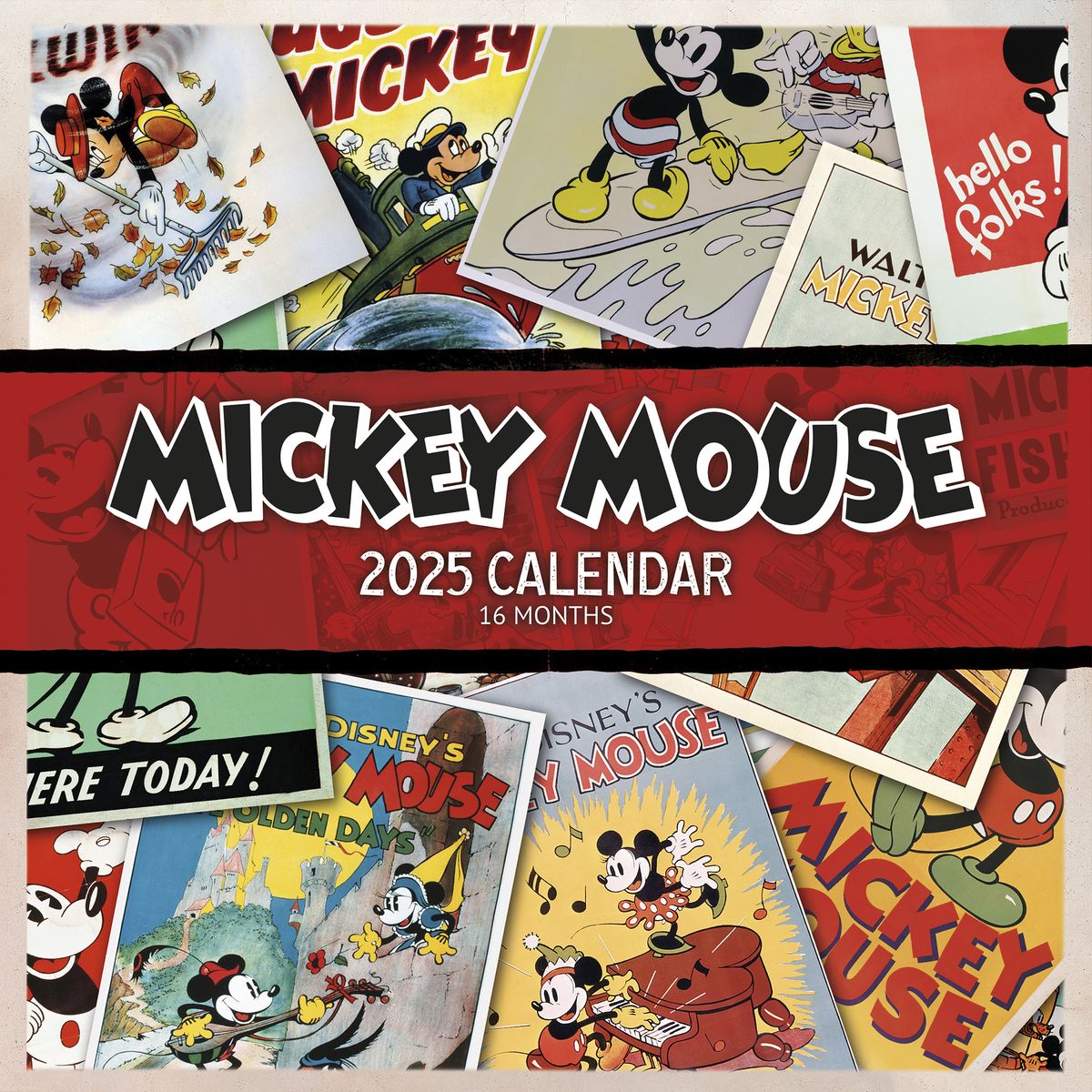 'Mickey & Minnie Mouse 2025 30X30 Broschürenkalender' 'Wandkalender'