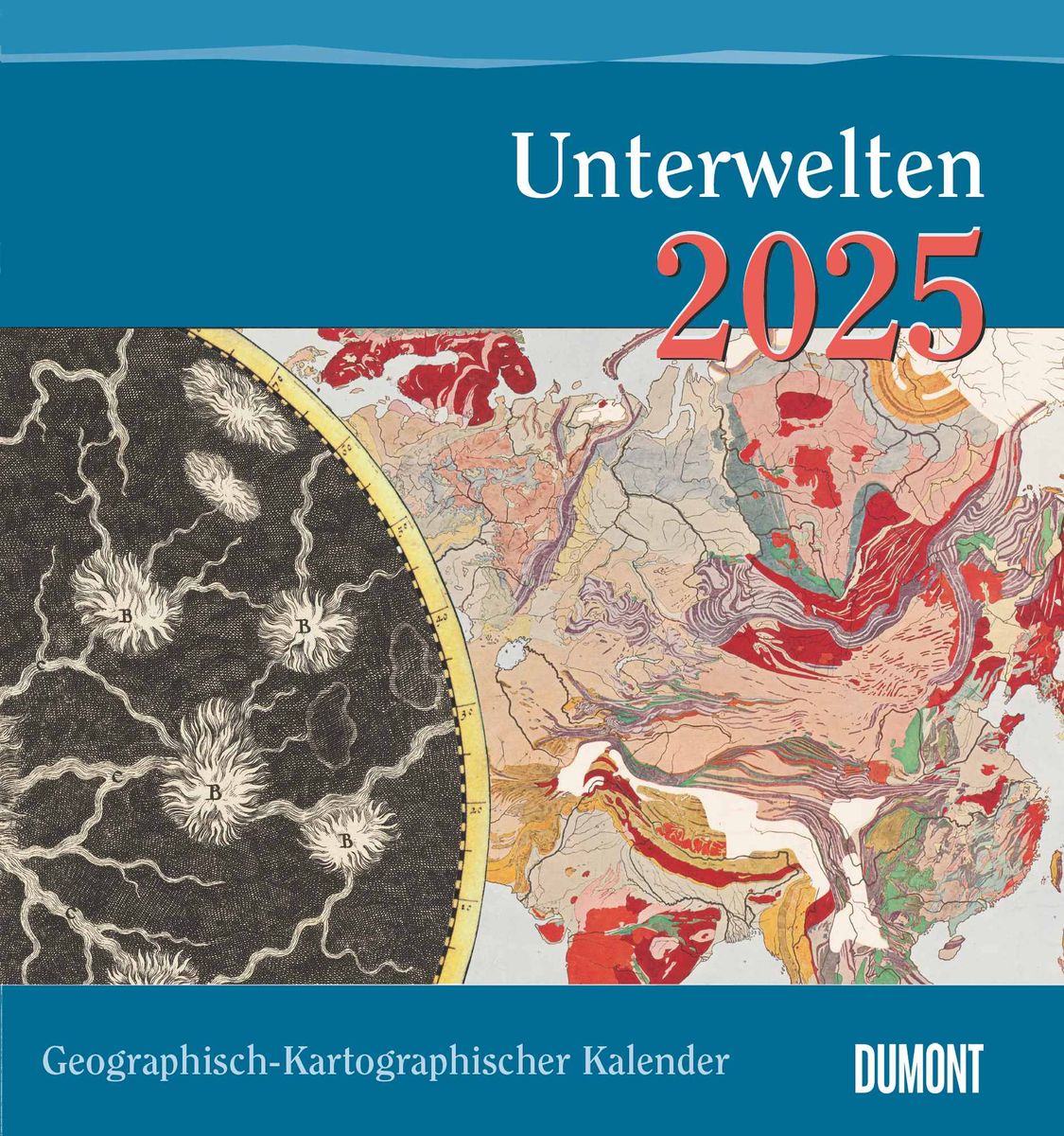 Geographisch-Kartographischer Kalender 2025 - Unterwelten - Wand