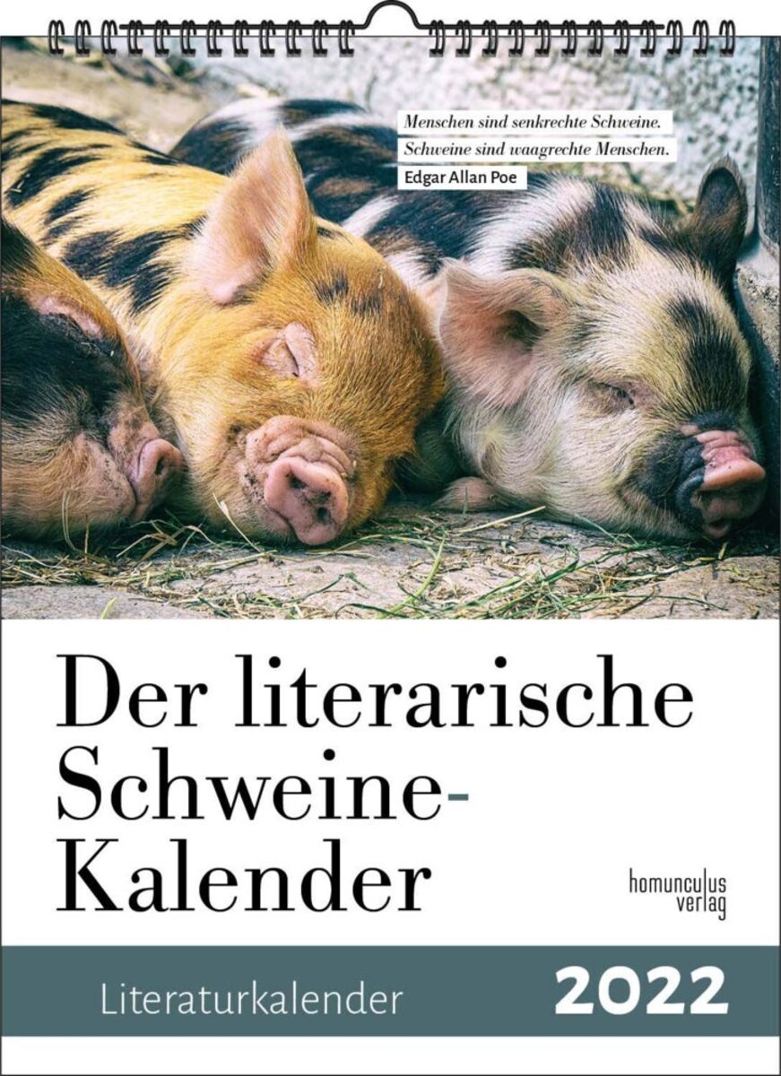 Der literarische Schweine-Kalender 2022 - Wandkalender  Thalia