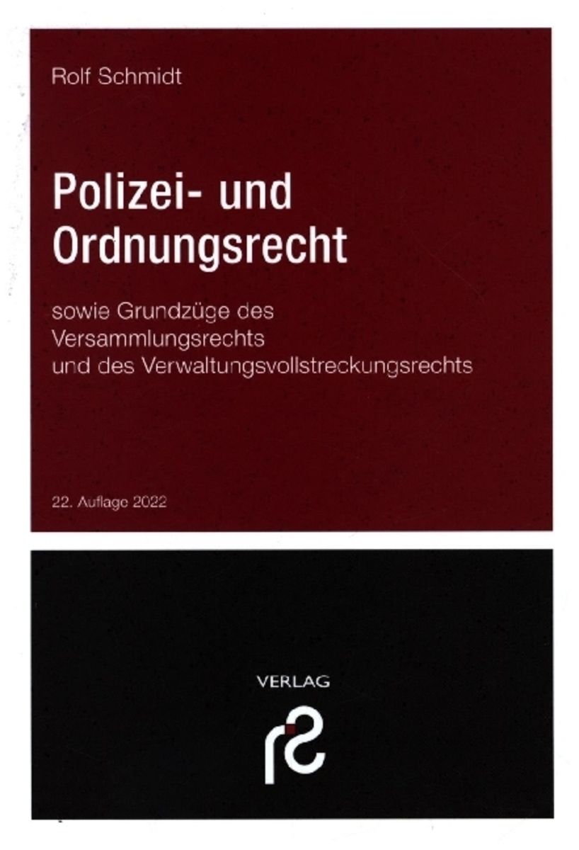 Polizei- Und Ordnungsrecht Von Rolf Schmidt - Buch | Thalia