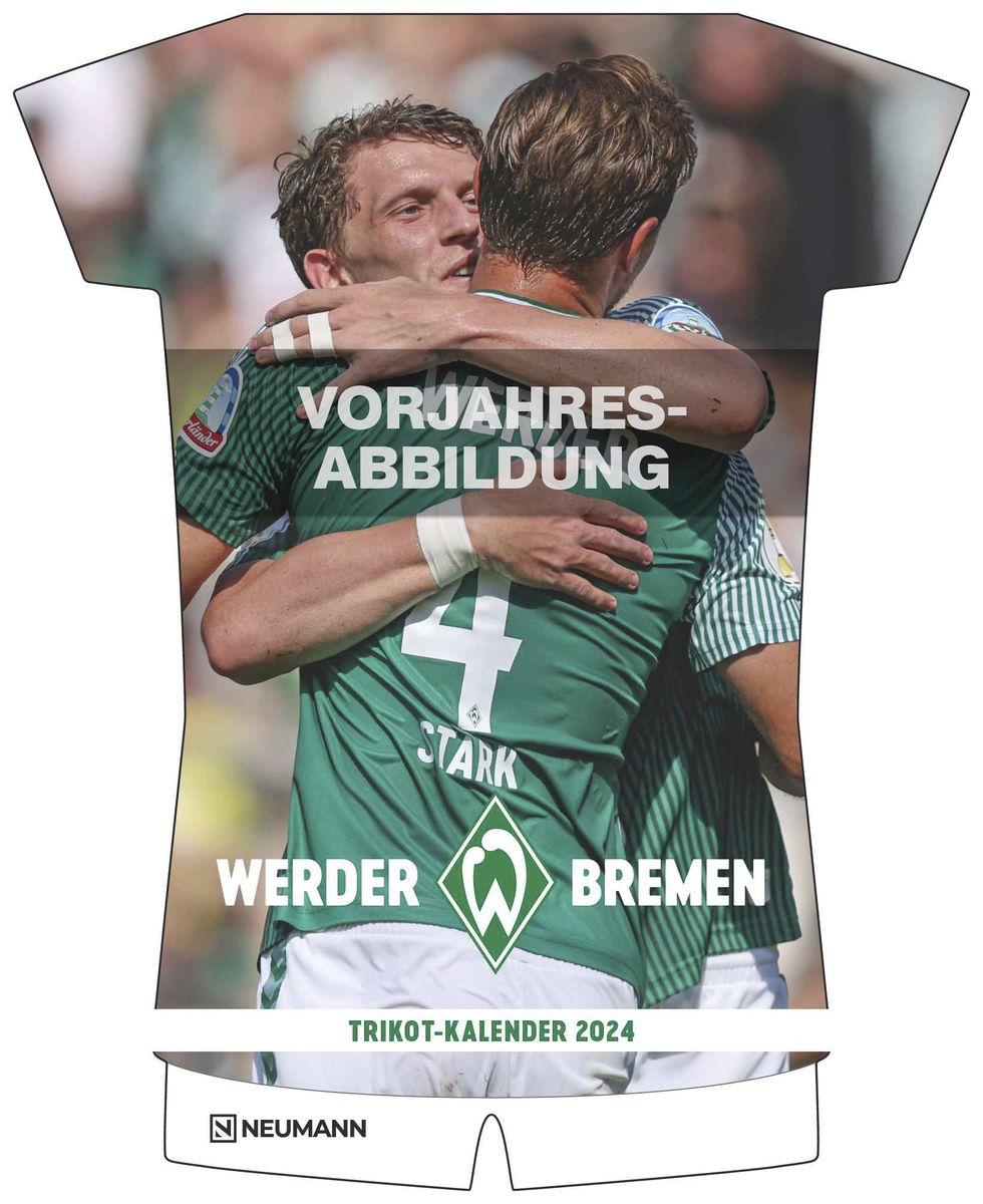 'Werder Bremen 2025 - Trikotkalender - Fan-Kalender - Fußball-Kalender - 34,1x42 - Sport 