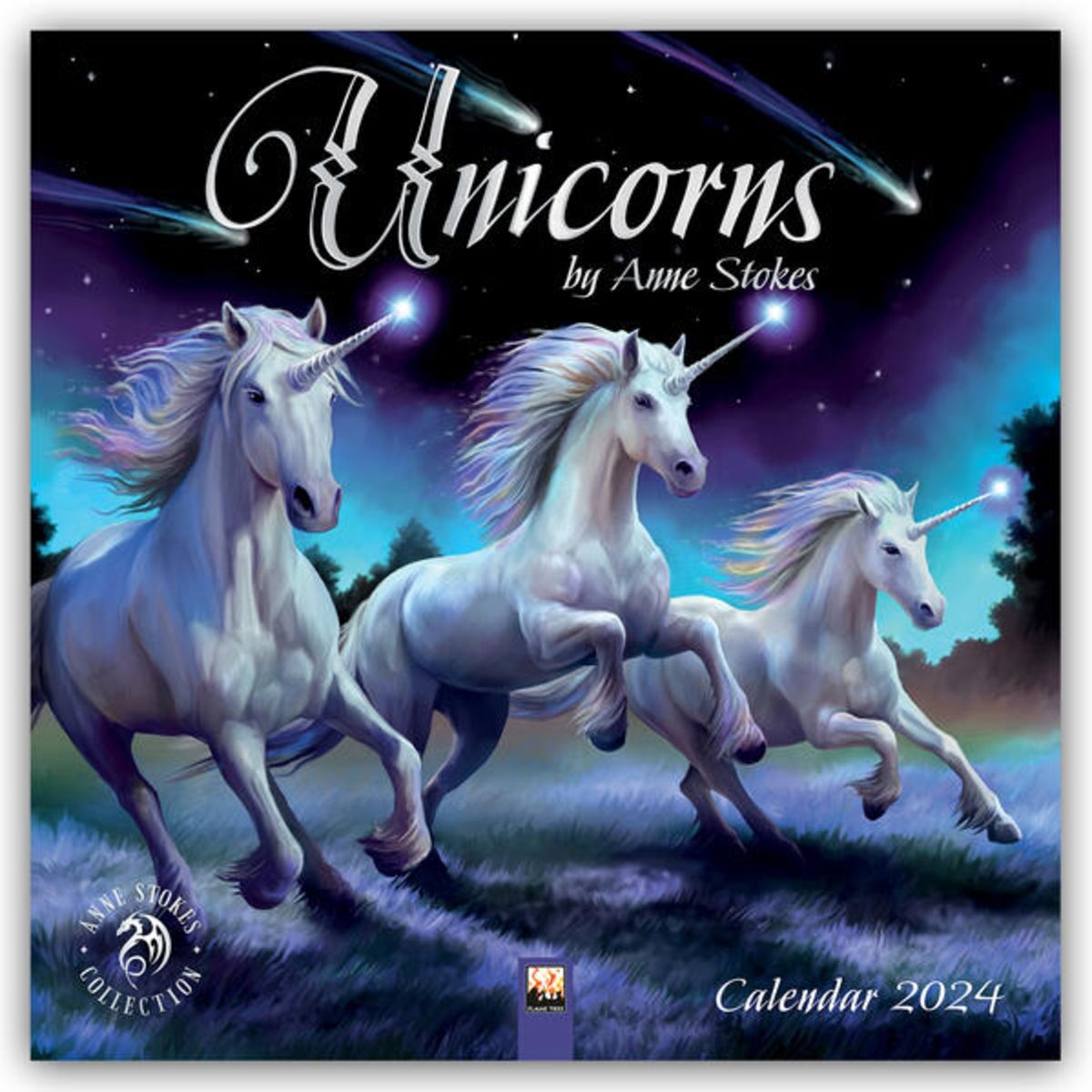 'Unicorns by Anne Stokes Einhörner von Anne Stokes 2024' 'Kunst