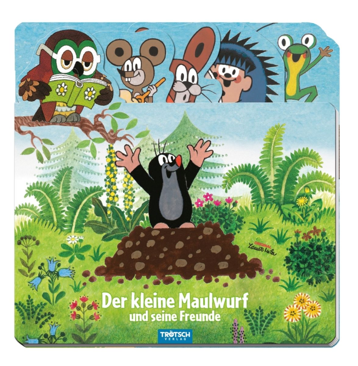 Trötsch Frühstücksbrettchen Der kleine Maulwurf Lokomotive