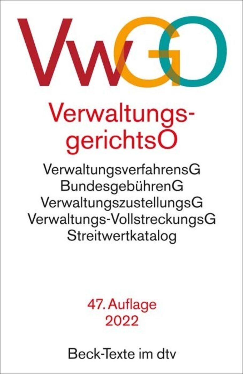 Verwaltungsgerichtsordnung, Verwaltungsverfahrensgesetz VwGO Buch
