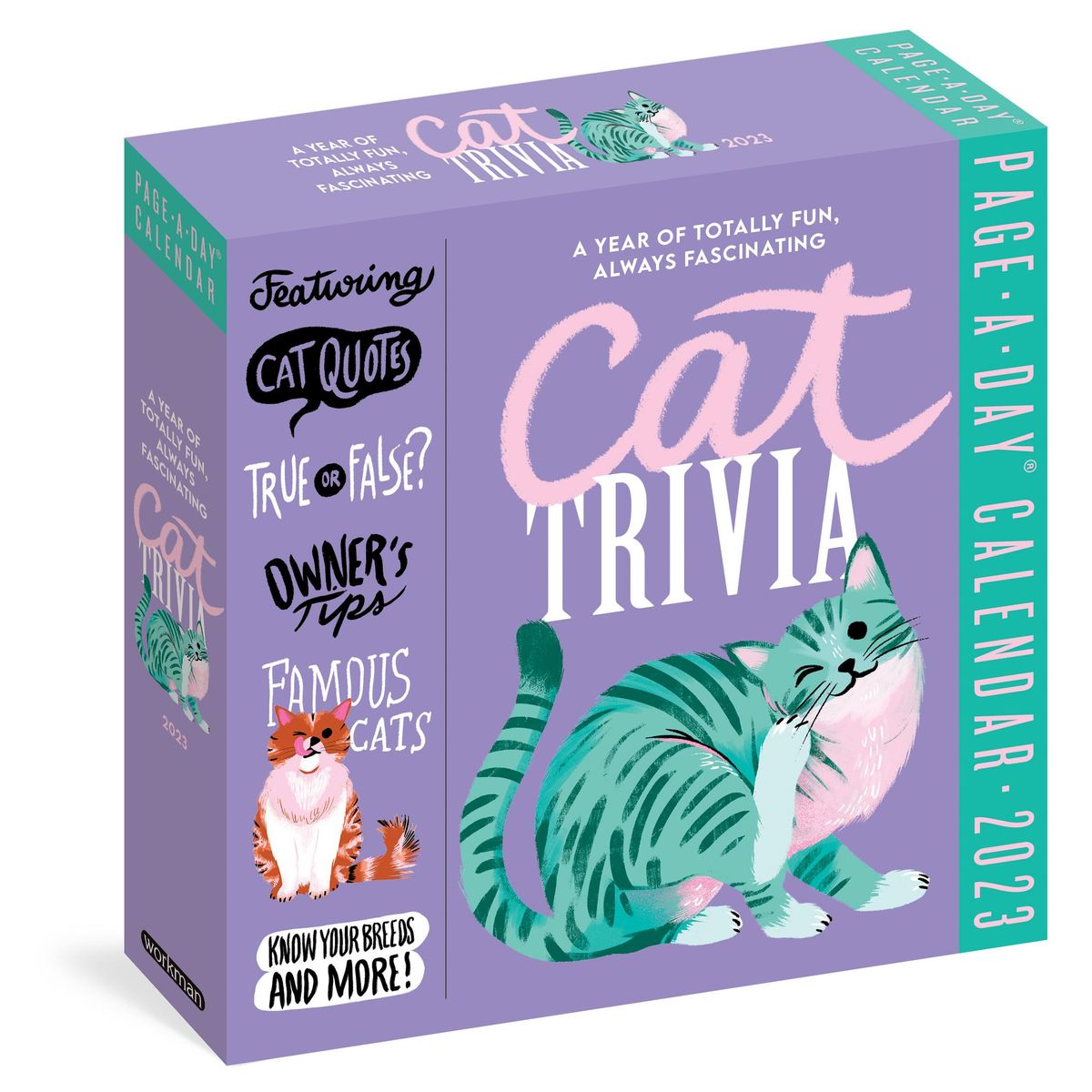 'Cat Trivia PageADay Calendar 2023 Cat Quotes, PawSome Jokes, True