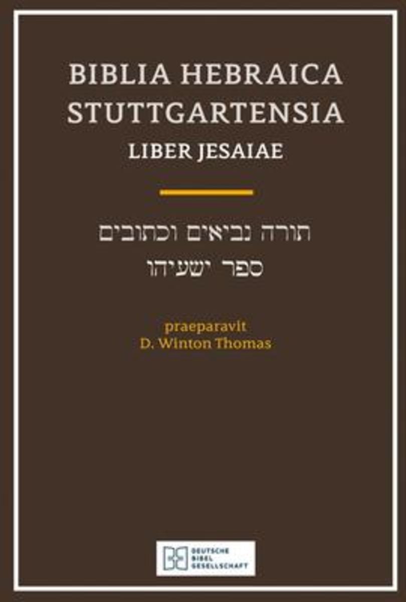 'Biblia Hebraica Stuttgartensia (Bhs) Liber Jesaiae (Isaiah) (Softcover ...