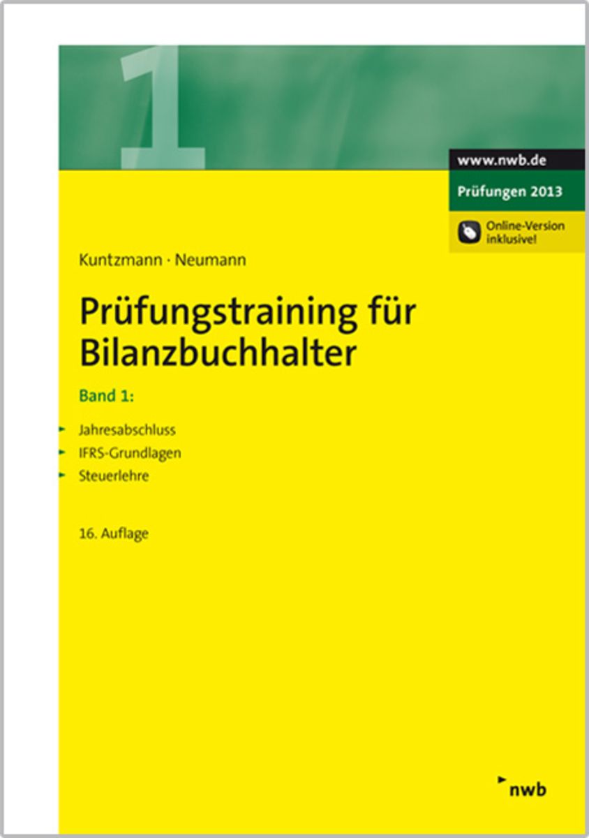 Prüfungstraining Für Bilanzbuchhalter 1 - Bilanzbuchhaltung Schulbuch ...