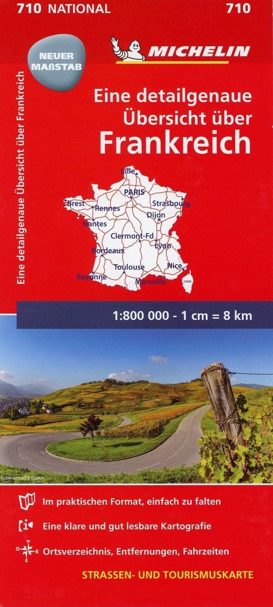 Michelin Frankreich Straßen Und Tourismuskarte 1800000 Buch Thalia 9220