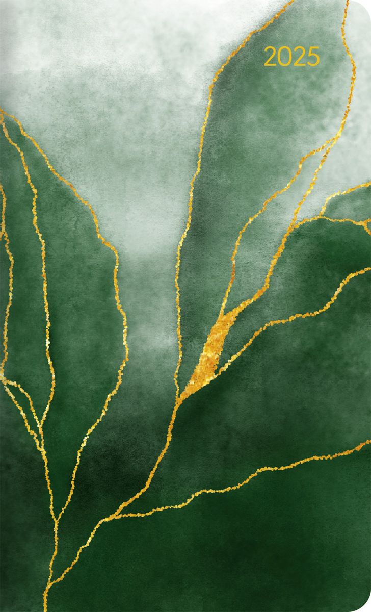 'Taschenplaner Style Blätter 2025 TaschenKalender 9,5x16 cm