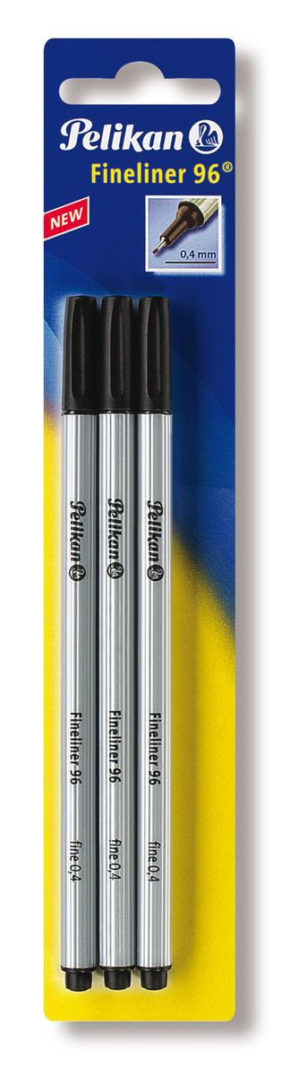 Pelikan Fineliner 96®, Schwarz, 3 Stück, 3er Set Kaufen