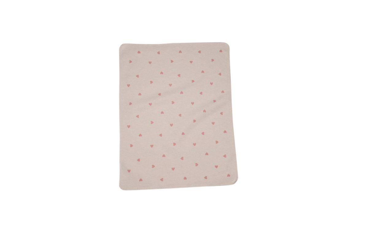 Coperte Neonato Fussenegger – Cuori Rosa Antico – Cotone Pregiato, 70x90 Cm – Passeggino E Gattaiolo