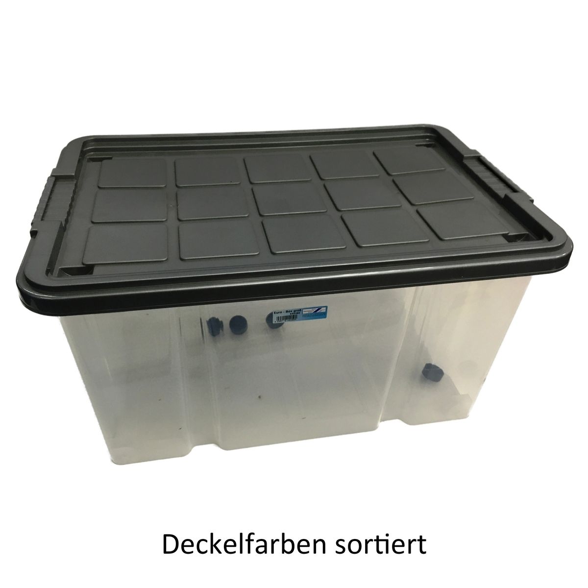 Box groß mit Deckel mit Rollen rot/blau/anthrazit 60x40x30cm kaufen