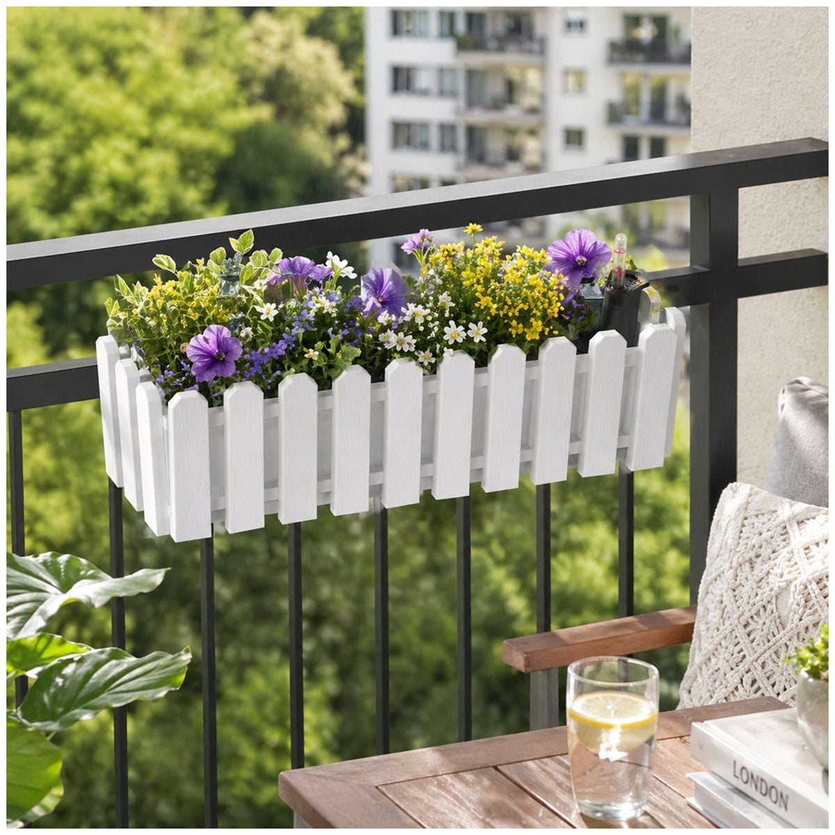 blumenkasten maße Pflanzkübel | Polyrattan | Säule | 30x30x55cm main image 0
