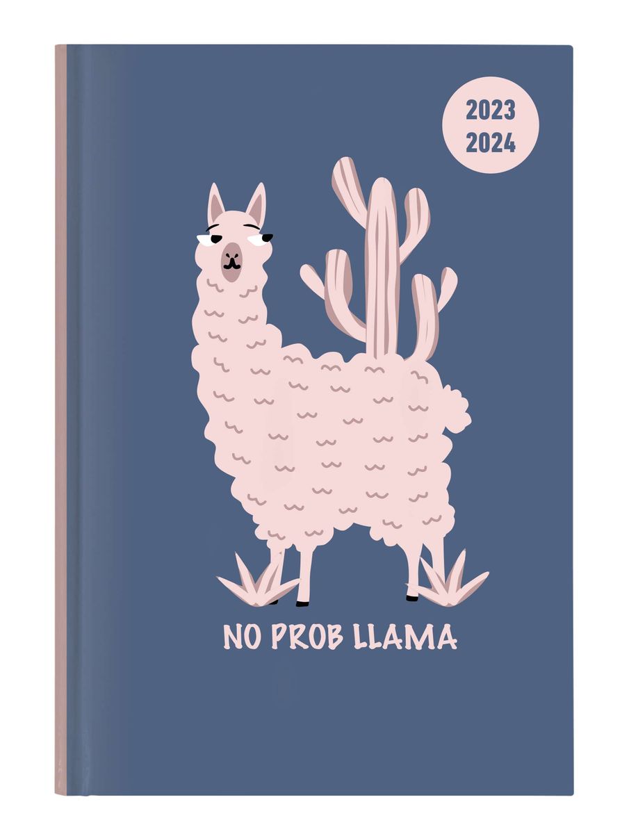 Collegetimer Llama 2023/2024 - Schüler-Kalender A5 (15x21 cm) - Lama