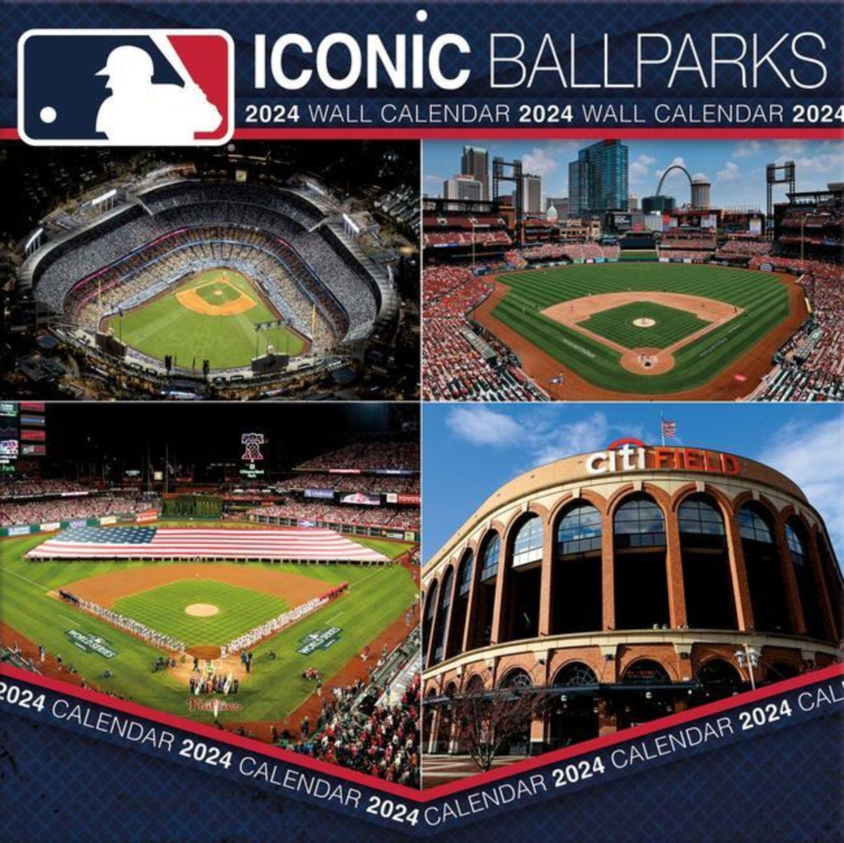 'Mlb Iconic Ballparks 2024 12x12 Stadium Wall Calendar' 'Englische
