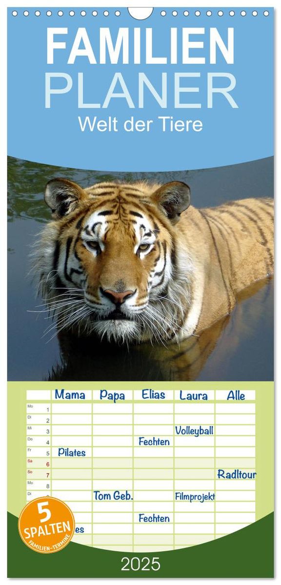 GreenLine Jungle Familienplaner 2025 - Calendario Familiare Ecologico L 1104512
