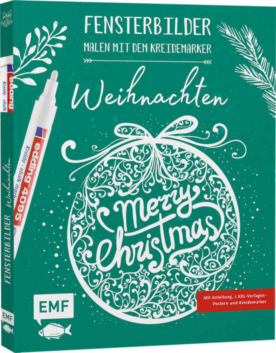 Vorlagenmappe Fensterbilder malen mit dem Kreidemarker – Weihnachten
