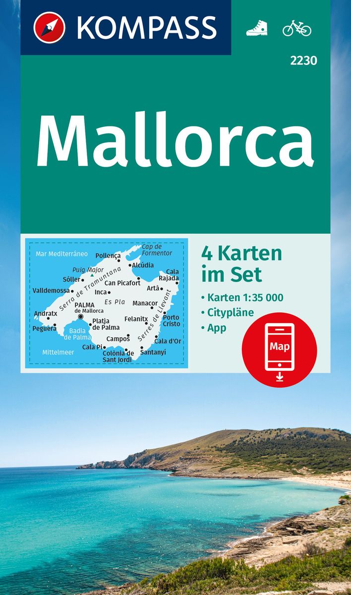 'KOMPASS Wanderkarten-Set 2230 Mallorca (4 Karten) 1:35.000' von '' - Buch - '978-3-99121-804-3'