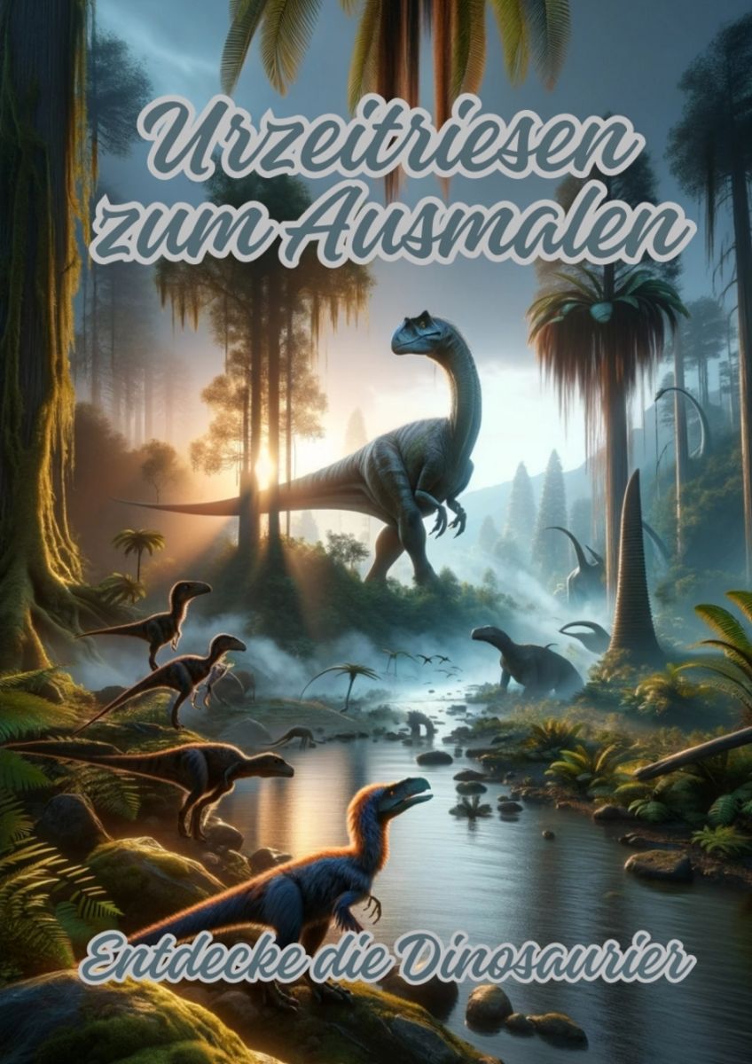 Dinosaurier Ausmalbuch – 50 Urzeit-Riesen Zum Ausmalen Für Kinder Ab 4 Jahren