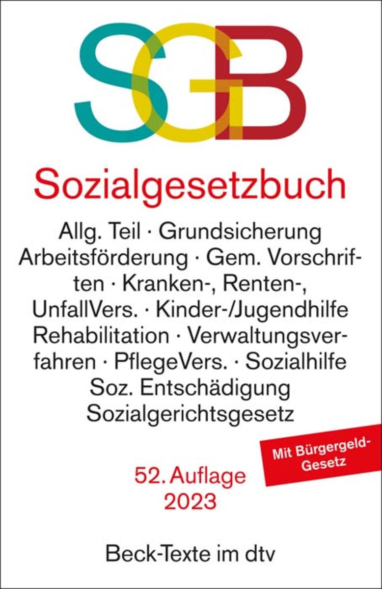 'Sozialgesetzbuch Mit Sozialgerichtsgesetz' Von '' - Buch - '978-3-423 ...