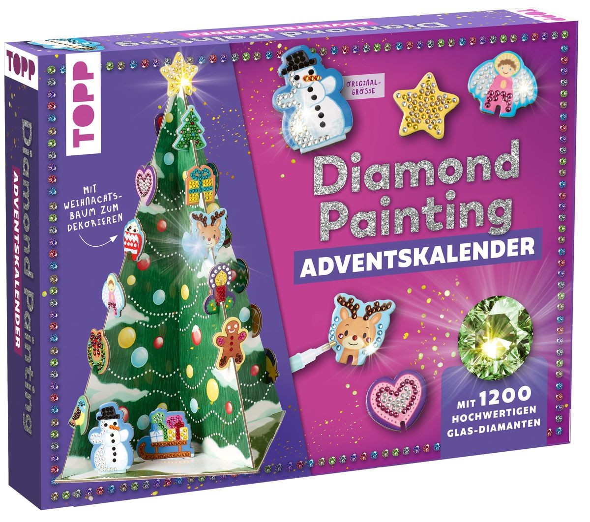 Weihnachtszauber Der Diamond Painting Adventskalender Mit Material Und Werkzeug F R