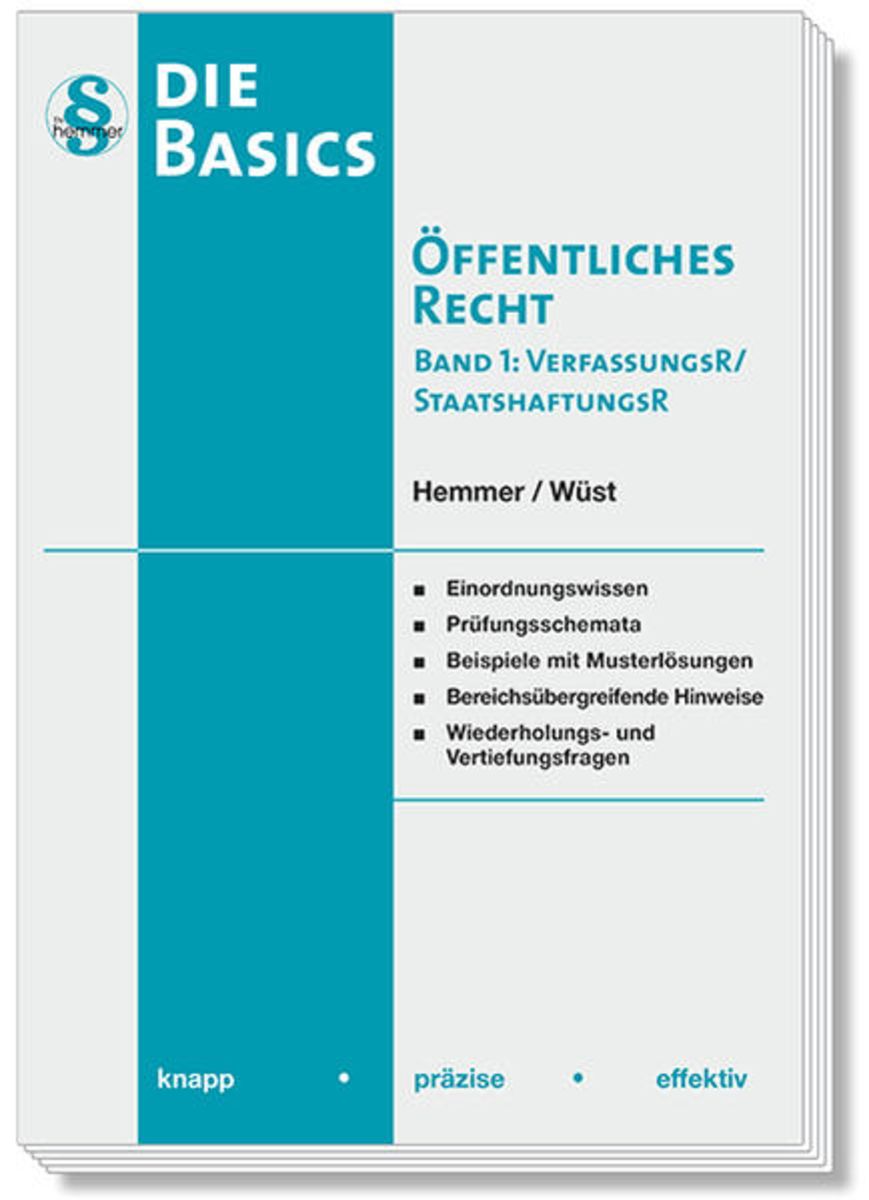 'Die Basics Öffentliches Recht I' Von 'Karl-Edmund Hemmer' - Buch ...