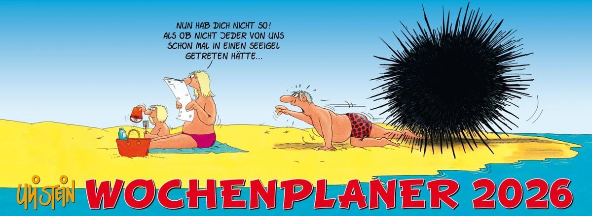 Tischkalender 2026 Wochenplaner - Colorful Bubbles Design 29,5x10,5 Cm