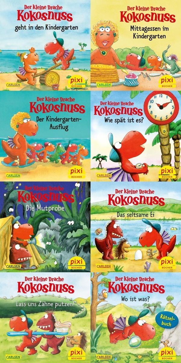 語学+参考書 PIXI-Buecher. Serie 145. Pixis grosse Welt der Tiere. 64 Exemplare a Euro 095 Pixi-8er-Set 288: Der kleine Drache Kokosnuss und seine