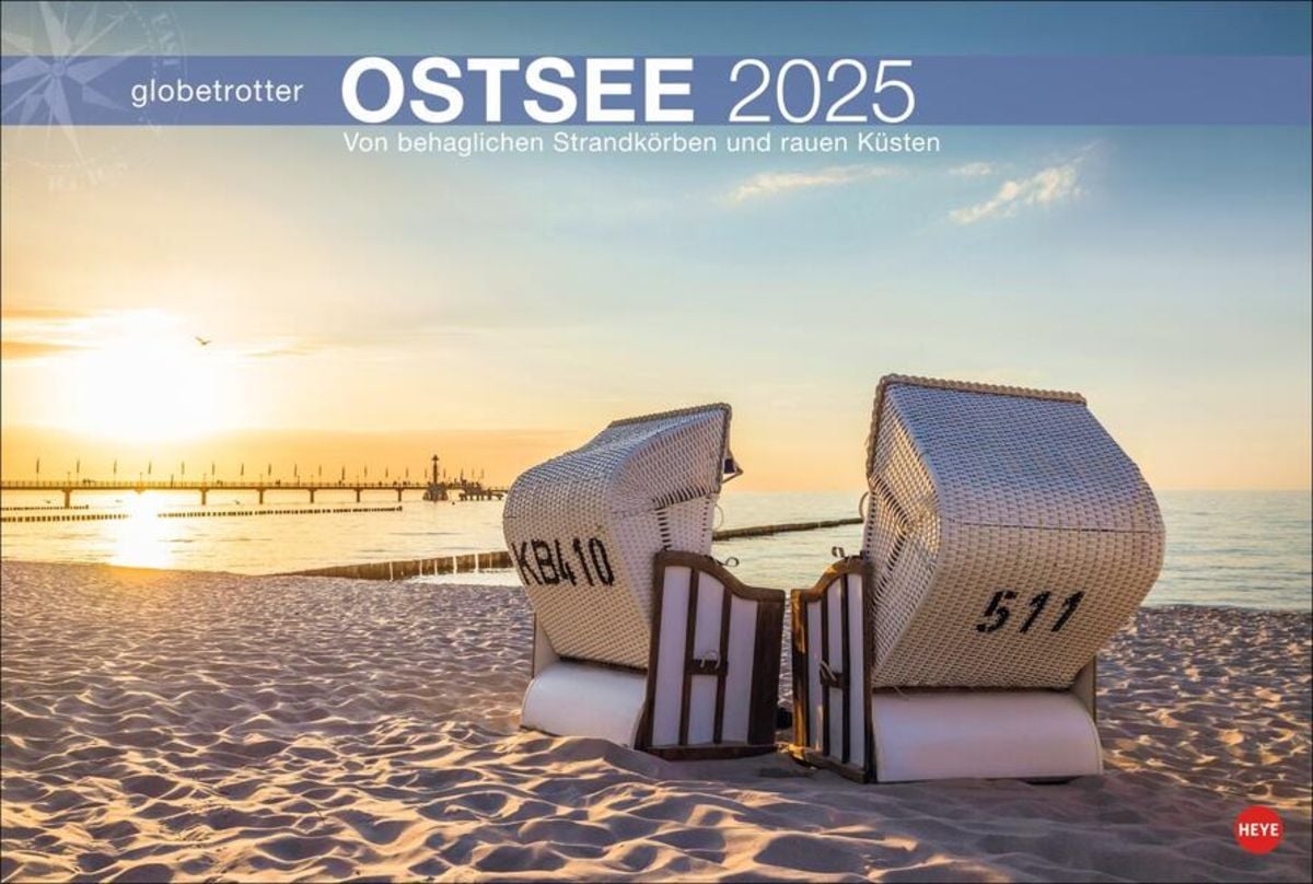 Ostsee Globetrotter Kalender 2025 - Von behaglichen Strandkörben und