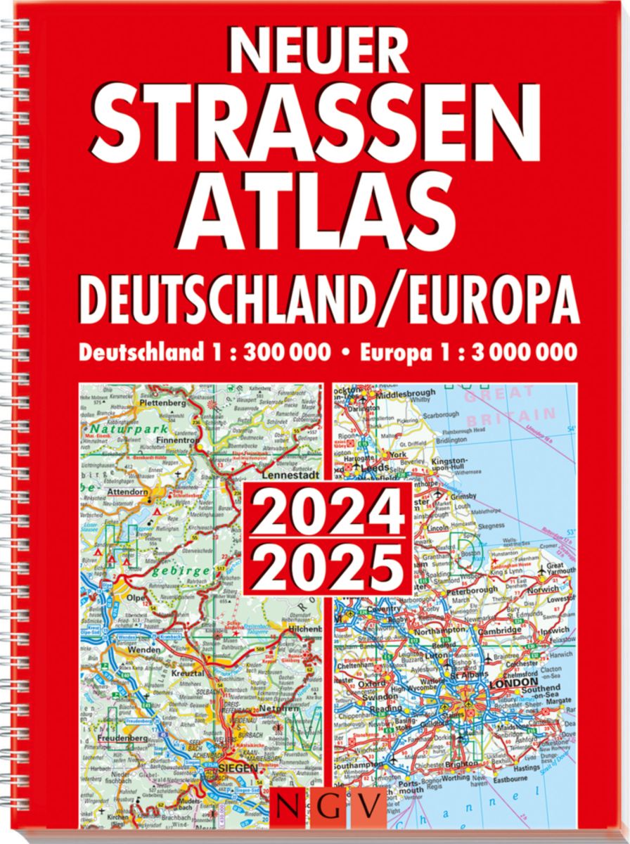 Neuer Straßenatlas Deutschland/Europa 2024/2025 Buch Thalia