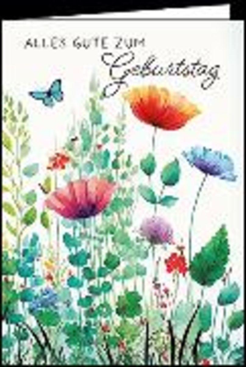 Second Ave Geburtstagskarte Für Enkelin – Mit Blumenherz, Premium-Leinenkarton, Inkl. Umschlag