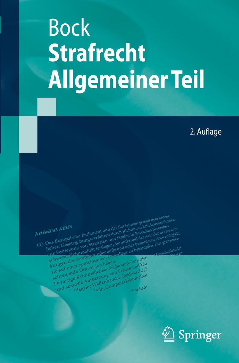 Strafrecht Allgemeiner Teil Von Dennis Bock - Buch | Thalia