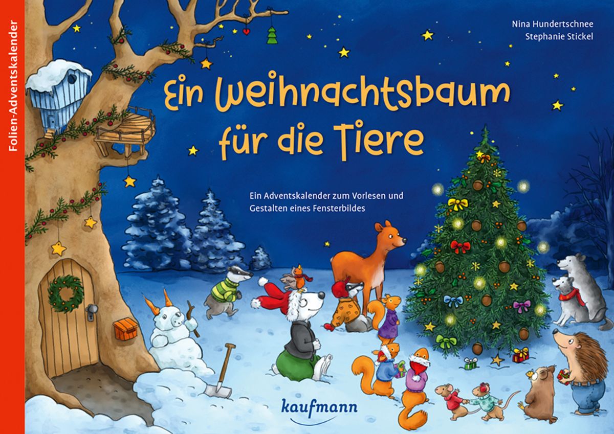 Ein Sticker-Adventskalender zum Vorlesen und Gestalten eines Posters Die Geschichte von Weihnachten 